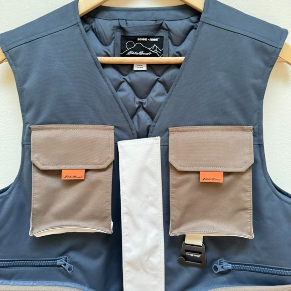 Homme Femme x Eddie Bauer Down Vest Washed Navy - Picture 9 of 13